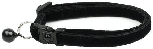 Soft Black Velvet Cat Collar
