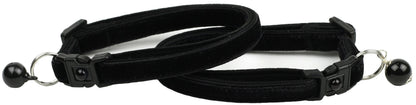 Soft Black Velvet Cat Collar
