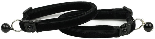 Soft Black Velvet Cat Collar